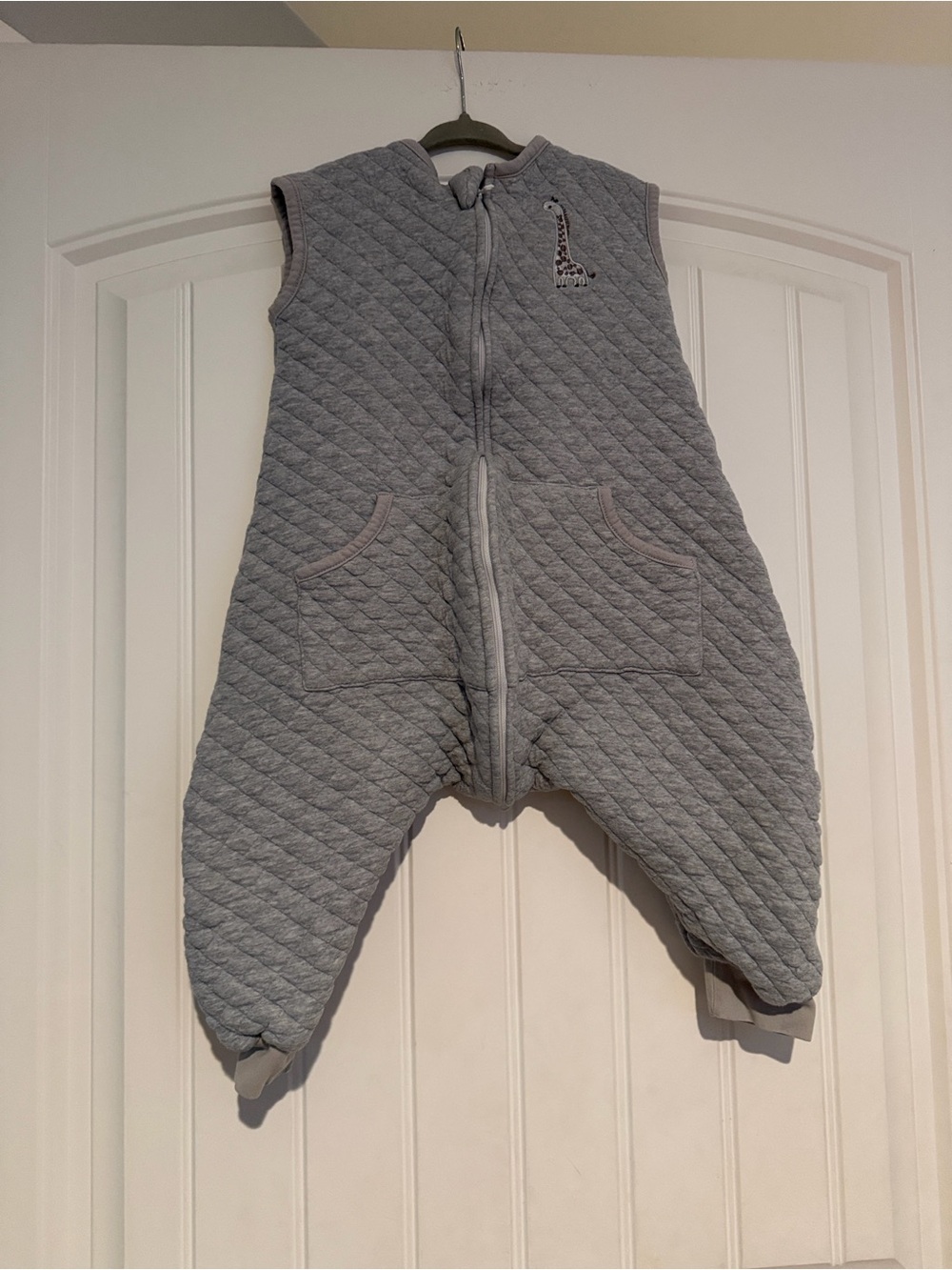 Kids Quilted Gray Sleep Sack Romper - Unbranded 3T-5T